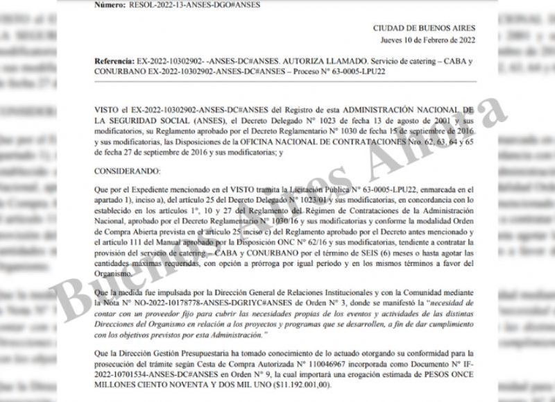 La autorización del pliego.