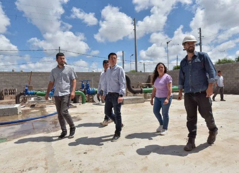 El intendente, Leonardo Nardini, supervisó los avances de los trabajos.