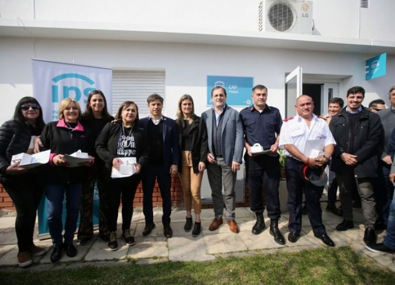 El gobernador de la provincia de Buenos Aires, Axel Kicillof, encabezó el acto de inauguración de un Centro de Atención Previsional (CAP) del Instituto de Previsión Social (IPS) en Maipú.