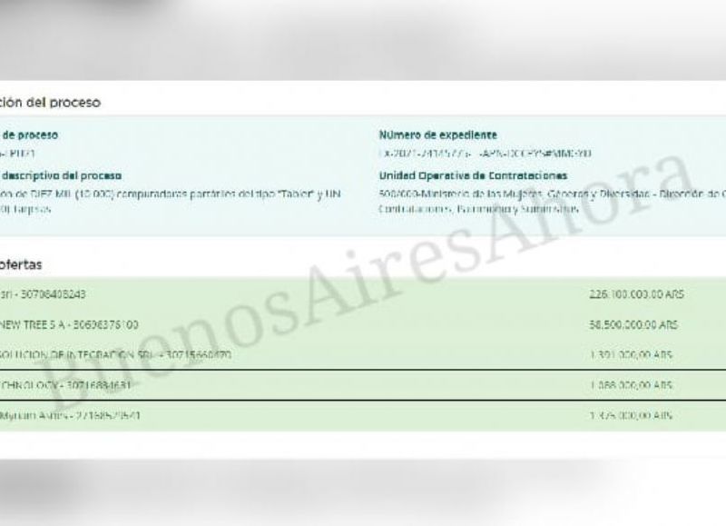 La empresa Pixart SRL ofertó $225.000.000.
