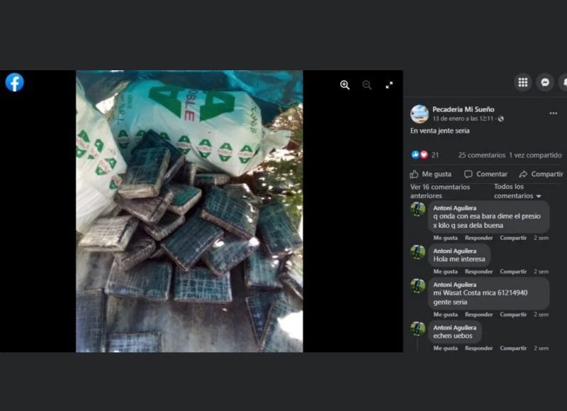 Comercialización de drogas en las redes sociales.