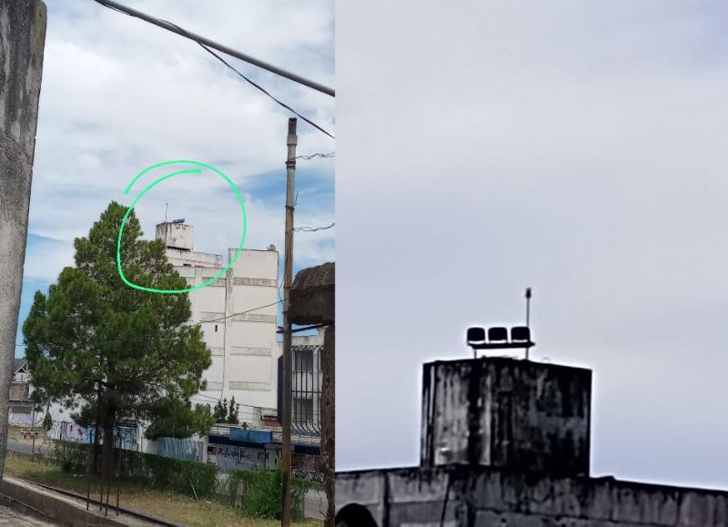 Sillas de la sala de espera en la terraza, evidencia del descontrol y la desidia en la ex clínica.