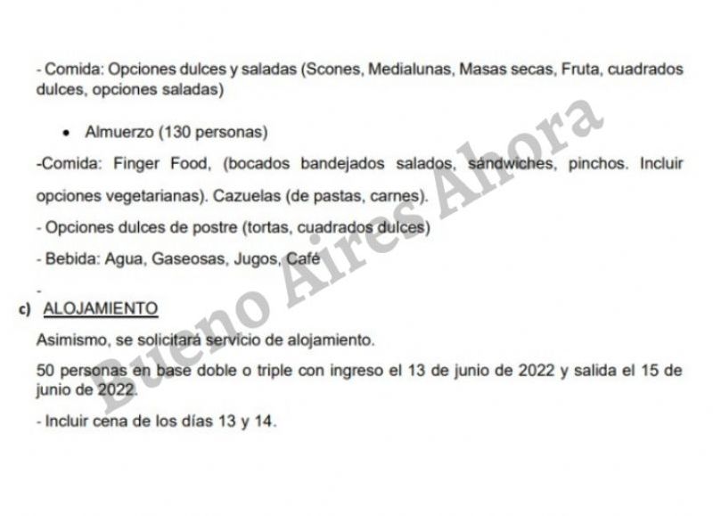 Los detalles del servicio.