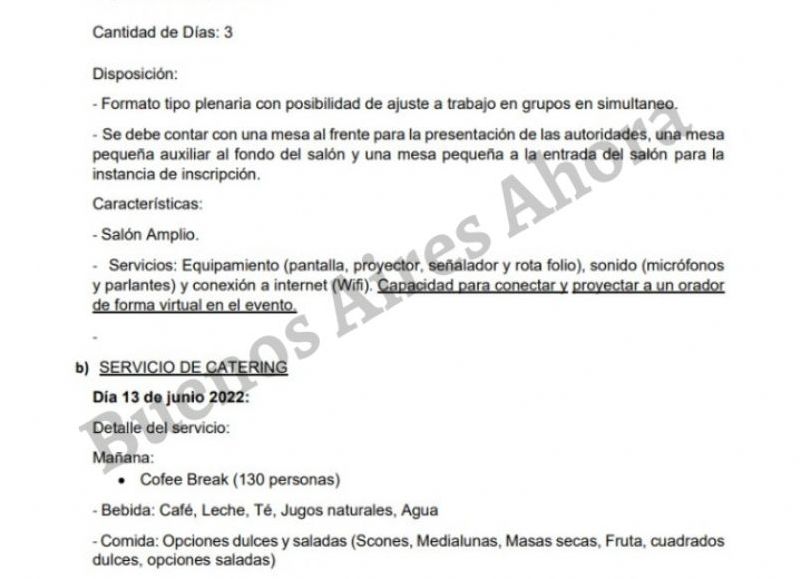 Los detalles del servicio.