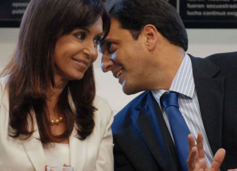 Cristina Kirchner junto a Sergio Massa.