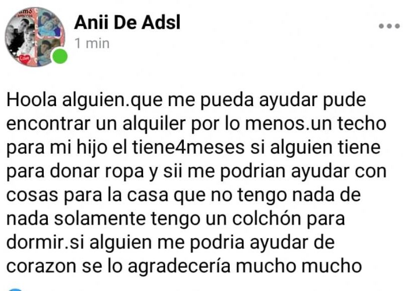 Una pareja platense realizó un pedido desesperado de auxilio para poder tener una mejor calidad de vida. Tienen un pequeño de tan sólo 4 meses y necesitan una vivienda digna y un trabajo.