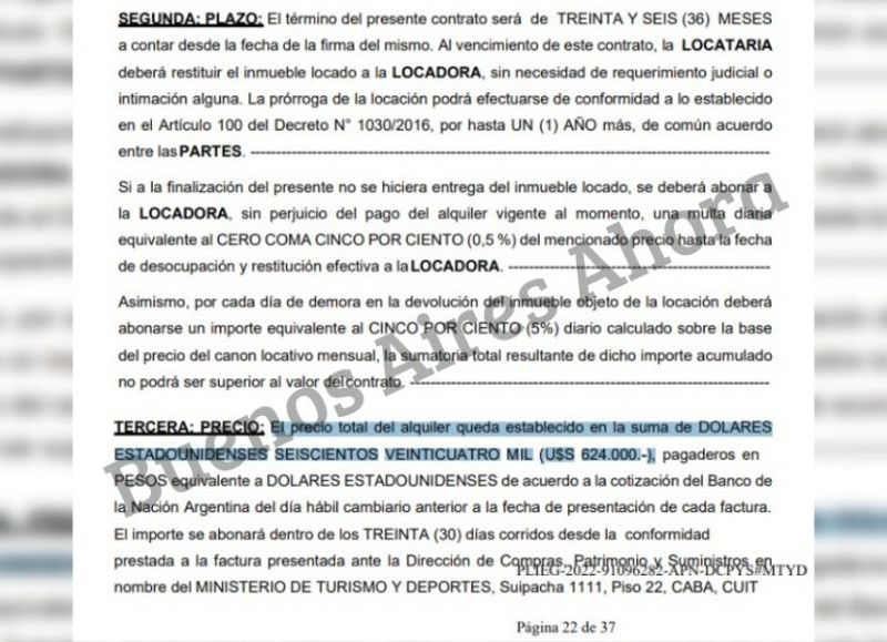 El contrato fue firmado con la empresa Big Sur S.A. por 624 mil dólares.