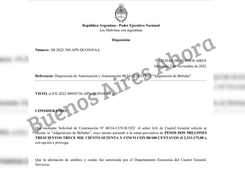 El pliego licitatorio firmado recientemente por el ministerio.