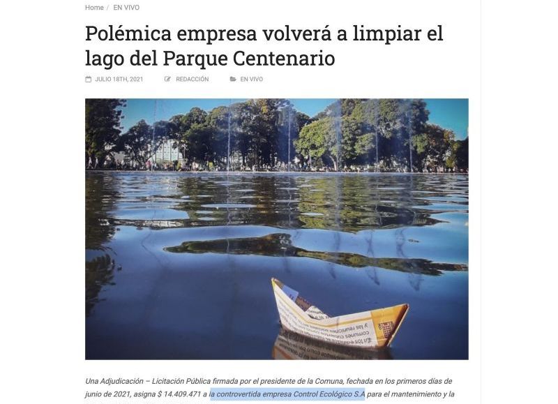 Control Ecológico y el mérito de aportar a la campaña.