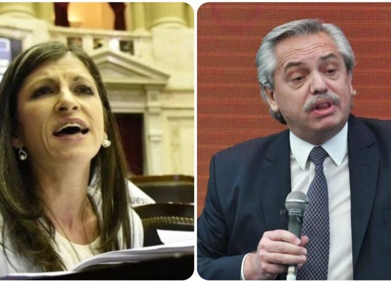 Fernanda Vallejos y Alberto Fernández.