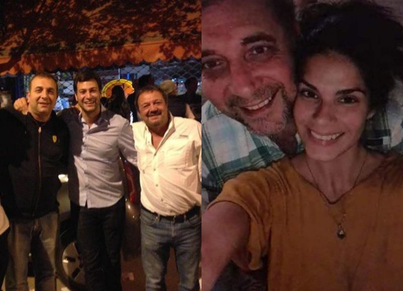 Fotografía que data del año 2015 con Aldo César Scozzatti, Leandro Costa y su padre el ex senador bonaerense (izquierda), junto a otra de Alejandro Patrizio Capurro y su pareja Andrea Paola Sánchez (derecha).