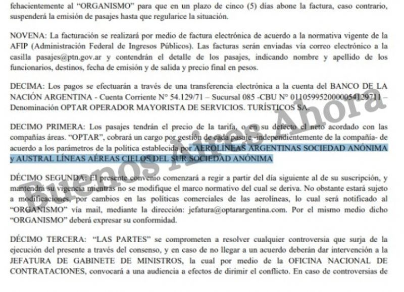 La resolución ordena a funcionarios, empleados y asesores del Gobierno a viajar solamente por Aerolíneas Argentinas, Austral o LADE.