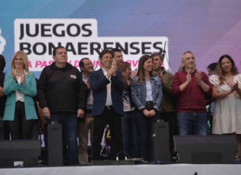 El gobernador Axel Kicillof participó en la ciudad de Mar del Plata del acto de apertura de las finales de la 31 edición de los Juegos Bonaerenses.