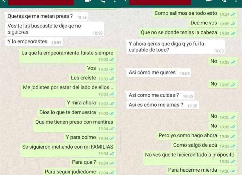 Chats filtrados de Andrea Paola Sánchez.