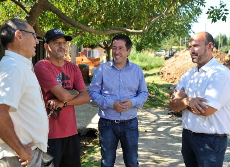 Junto al intendente Esteban Sanzio destacaron la ejecución de la pavimentación de la Ruta Provincial 38 camino a Portela.