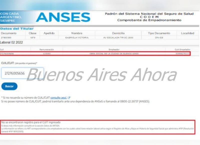 La mujer de Correa también está en la Obra Social de la Ciudad de Buenos Aires. (Foto: Buenos Aires Ahora)