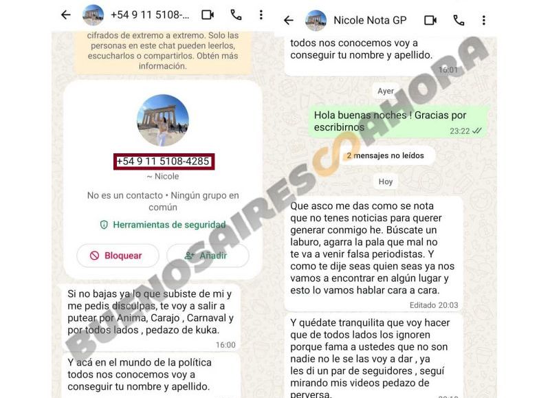 VIDEO | La panelista de Mariana Brey volvió a amenazar a la Directora de un portal asociado a Multimedios NOVA