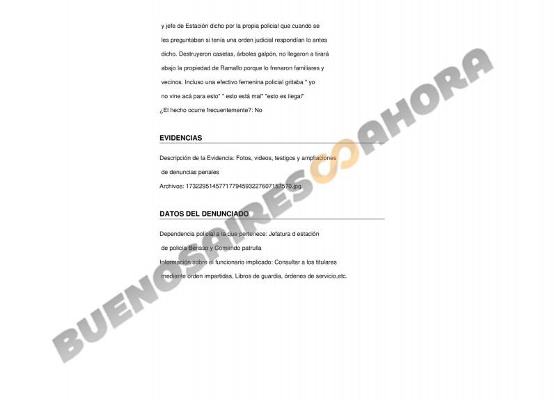 Otra parte del documento. (Foto: Buenos Aires Ahora)