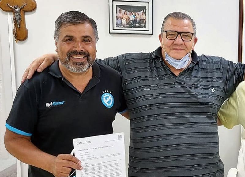 Nito Bertinat junto al ex secretario de Acción Política, Daniel Aversa, quien renunció a la Federación.