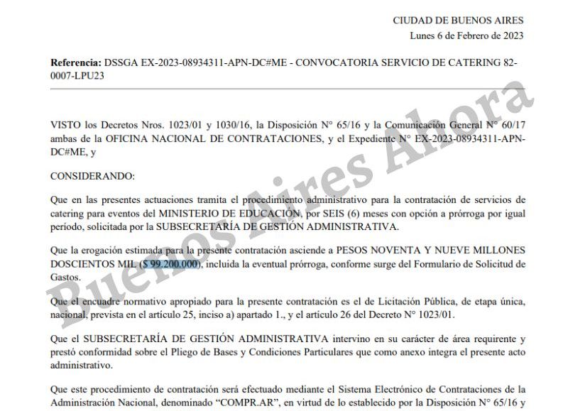 El Gobierno dispuso un presupuesto de $99.200.000 para las medialunas y el café millonario.