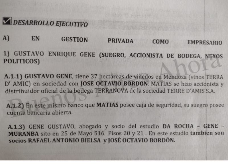 La relación que Lammens tiene con su suegro, Gustavo Gene.