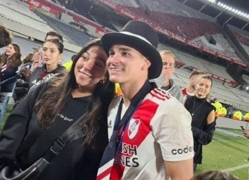 La influencer Luciana Milessi y el futbolista Julián Álvarez.