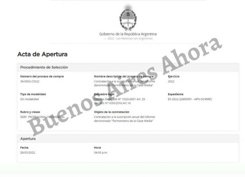 La consultora Comunicaciones Sudamericanas salió adjudicada en una compulsa impulsada por el Ministerio de Economía. (Foto: Buenos Aires Ahora)