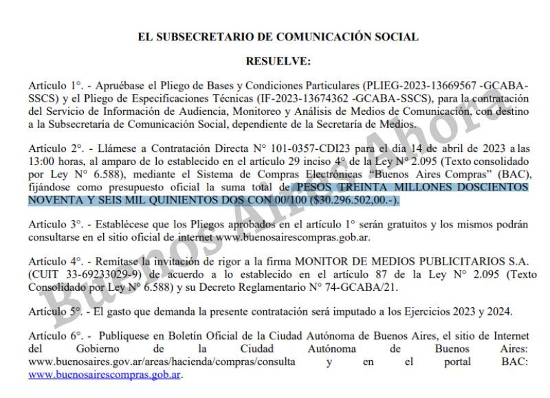 En una de las licitaciones contrataron a la empresa Kantar Ibope para hacer una medición de audiencia.