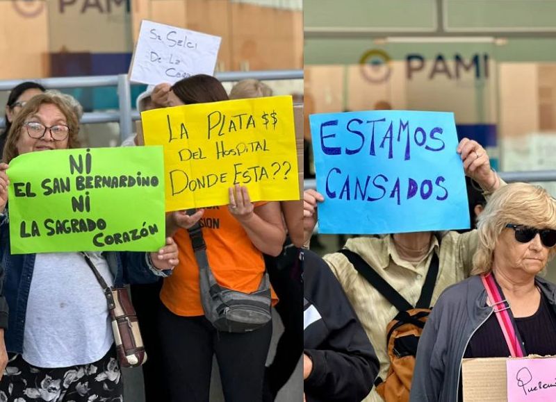 Los jubilados expresaron su frustración ante la falta de servicios médicos