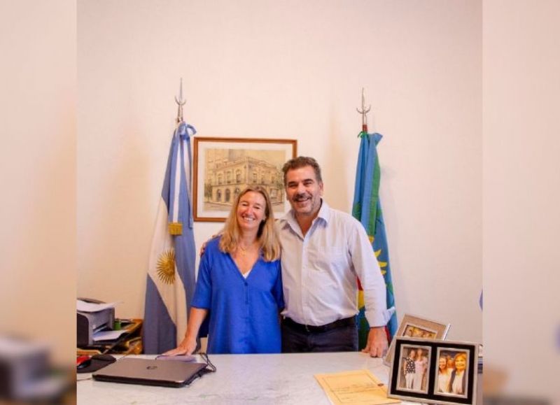 Evangelina Cabral junto a Cristian Ritondo