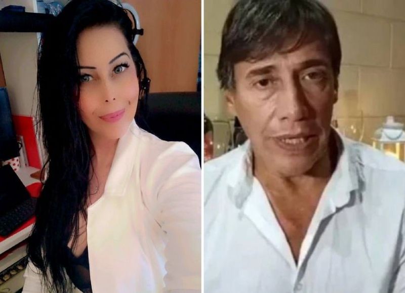 La productora y locutora Viviana Aguirre y el denunciado, Fabián Gianola.