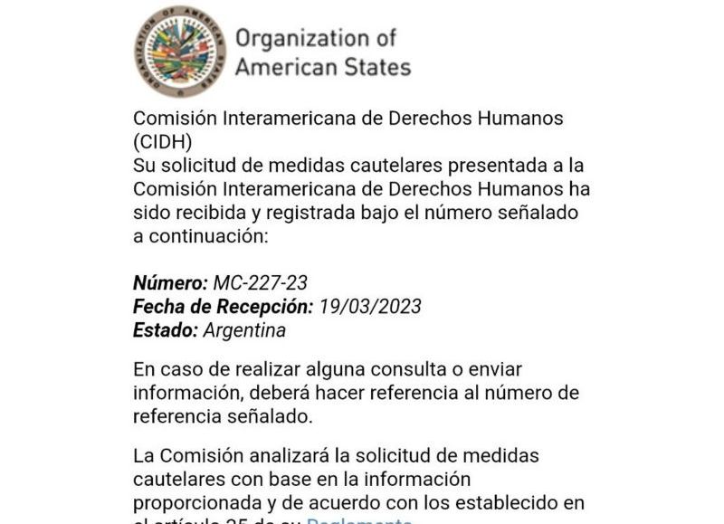 Confirmación de la denuncia.