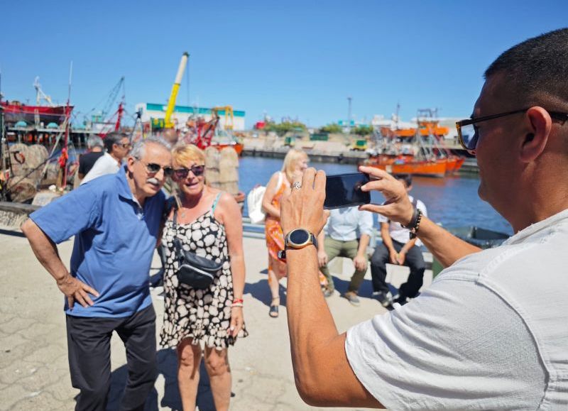 El líder de Principios y Valores (PyV) hizo pie en el Puerto de Mar del Plata.