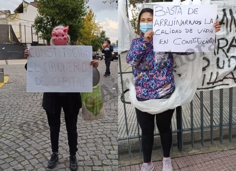 Vecinos se manifestaron para exigir medidas contra la inseguridad y la venta de drogas en Constitución.