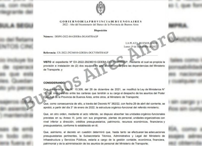 La aprobación del pliego por la contratación directa del servicio.