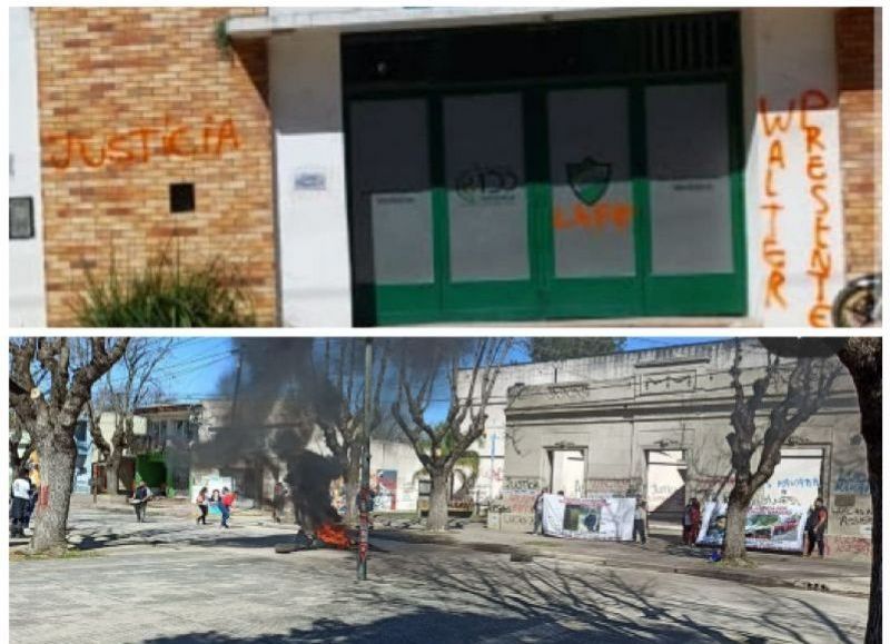 Protesta, caos y destrucción en Punta Indio.