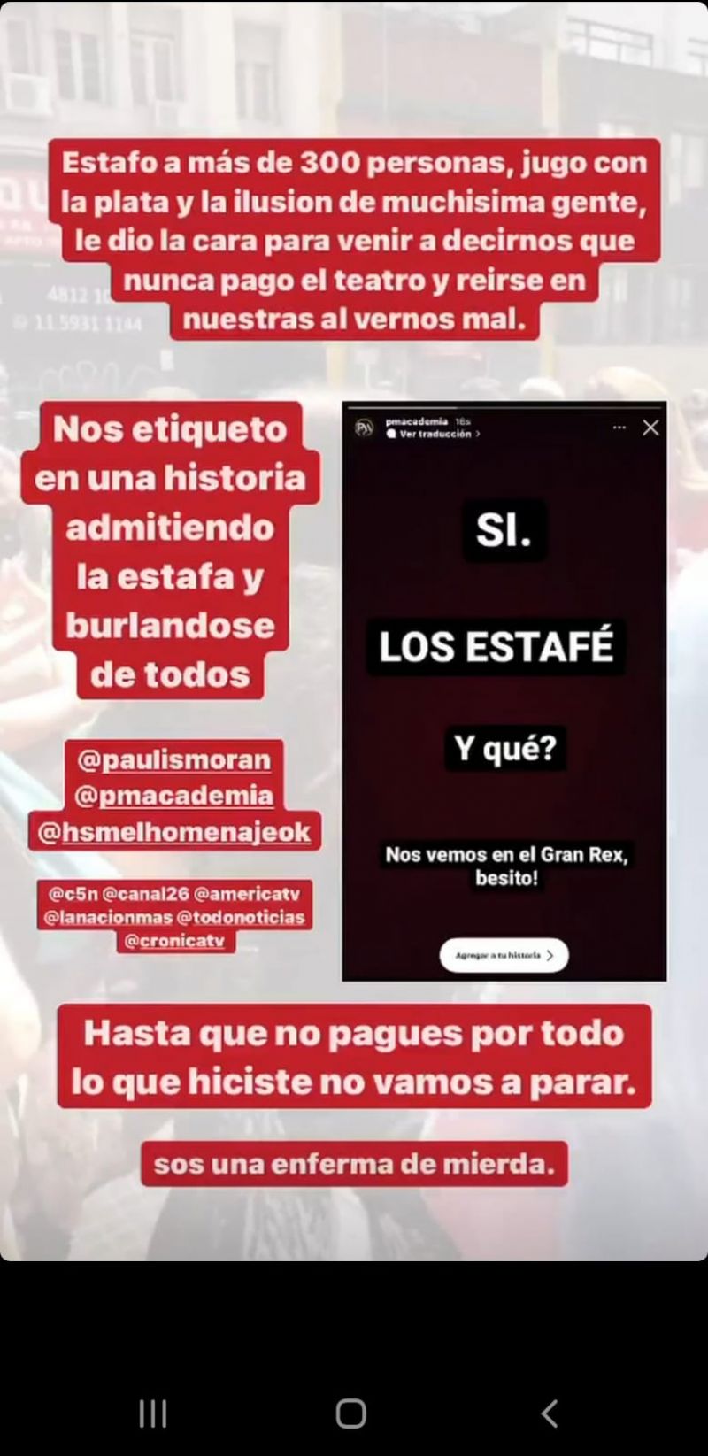 Paula Morán confesó su delito.