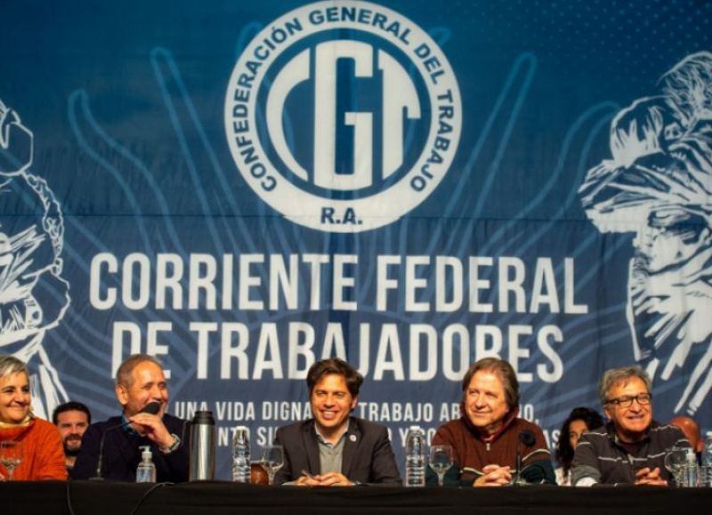 El gobernador de la provincia de Buenos Aires, Axel Kicillof, participó este viernes en Moreno del acto de cierre del Congreso Nacional de la Corriente Federal de Trabajadores (CFT) de la CGT.
