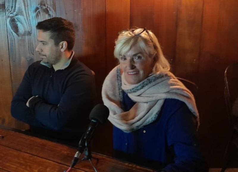 La conductora de Nuevo País, Mercedes Landa.