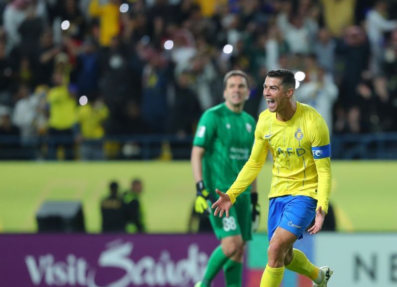 El astro portugués volvió a ayudar a su equipo ante Al-Fayha -había marcado el tanto para el 1 a 0 en la ida- y alcanzó su tercera anotación en siete días.