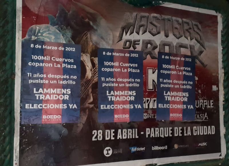 Aparecieron carteles alrededor de la Ciudad Autónoma de Buenos Aires (CABA) con el oficialismo del Club Atlético San Lorenzo de Almagro (CASLA).