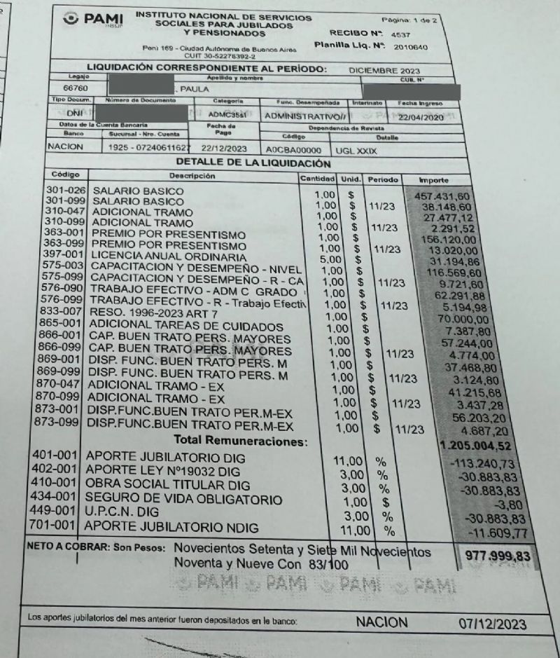 Mientras los vecinos sufren ajustes, La Cámpora disfruta salarios millonarios.