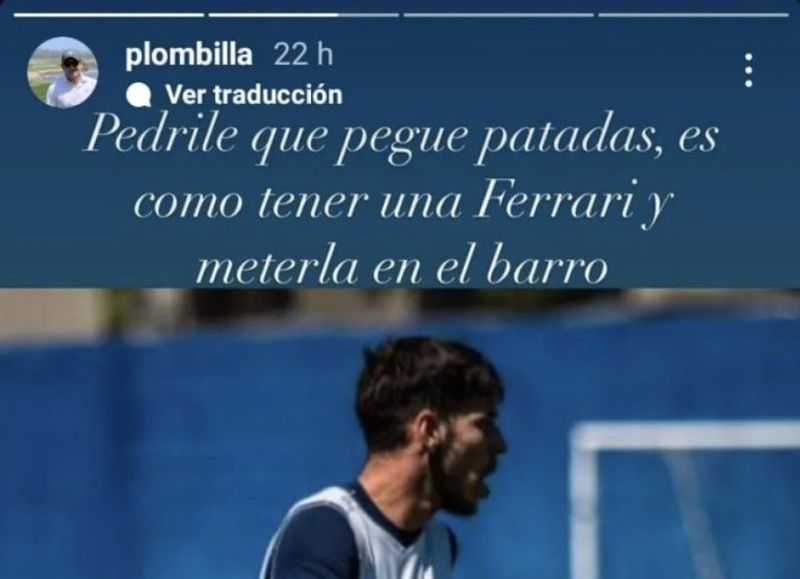 El posteo de Lombilla para para desestabilizar a Roberto Insúa.