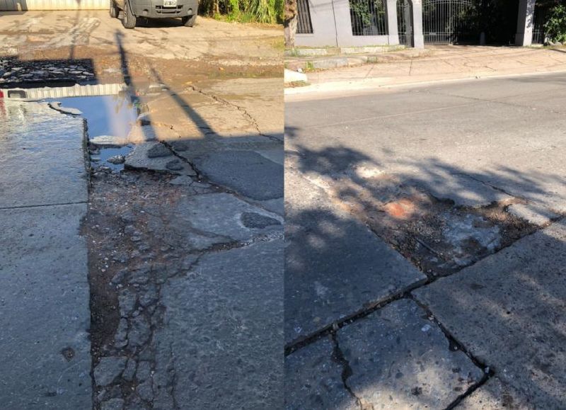 El deplorable estado de Avenida Pedro Díaz