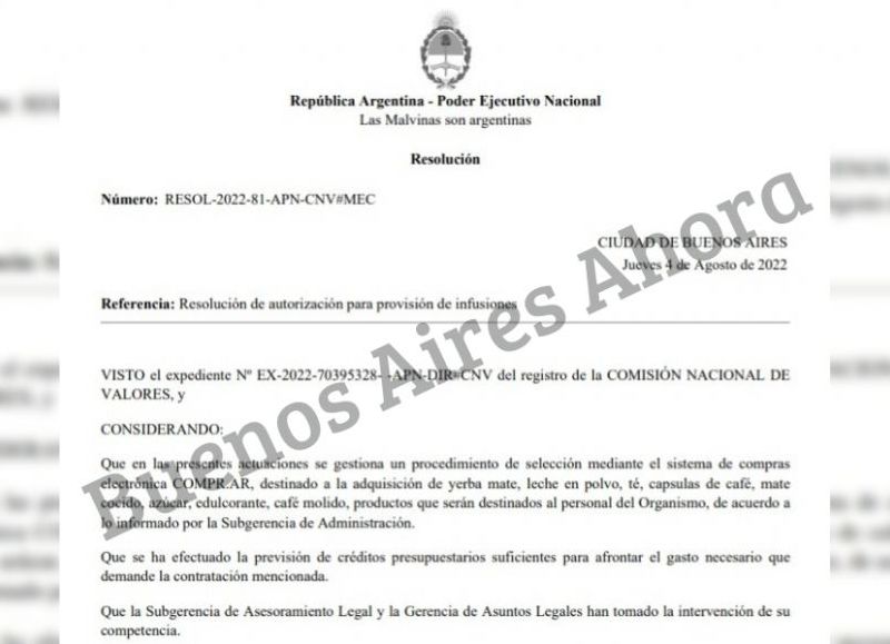 A través de una Contratación Directa por Compulsa Abreviada firmada por el presidente Sebastián Negri.