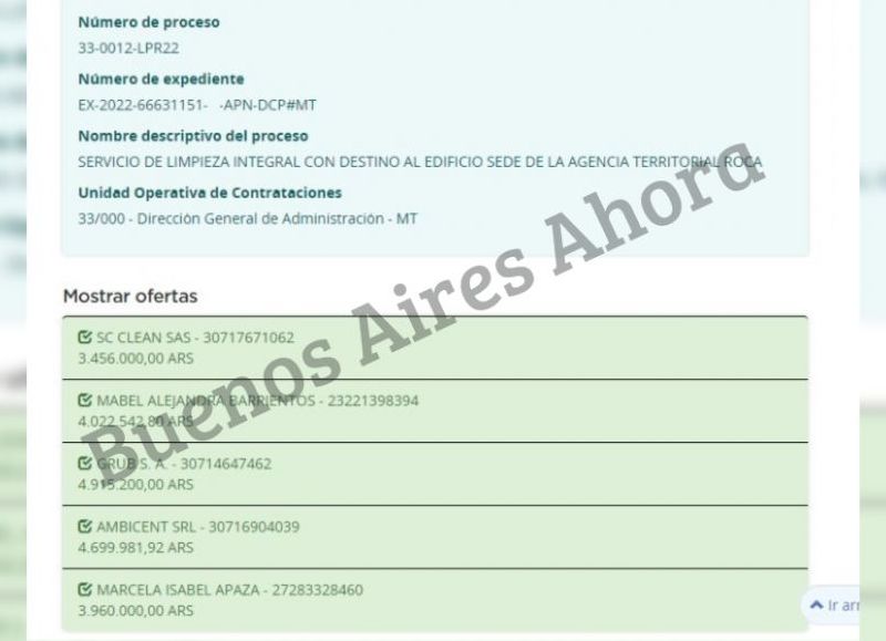 Tras la apertura de sobres, se dieron a conocer los proveedores que ya presentaron sus ofertas millonarias.