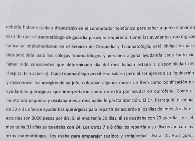 Jorge Parraquini incumplió sus deberes de funcionario.