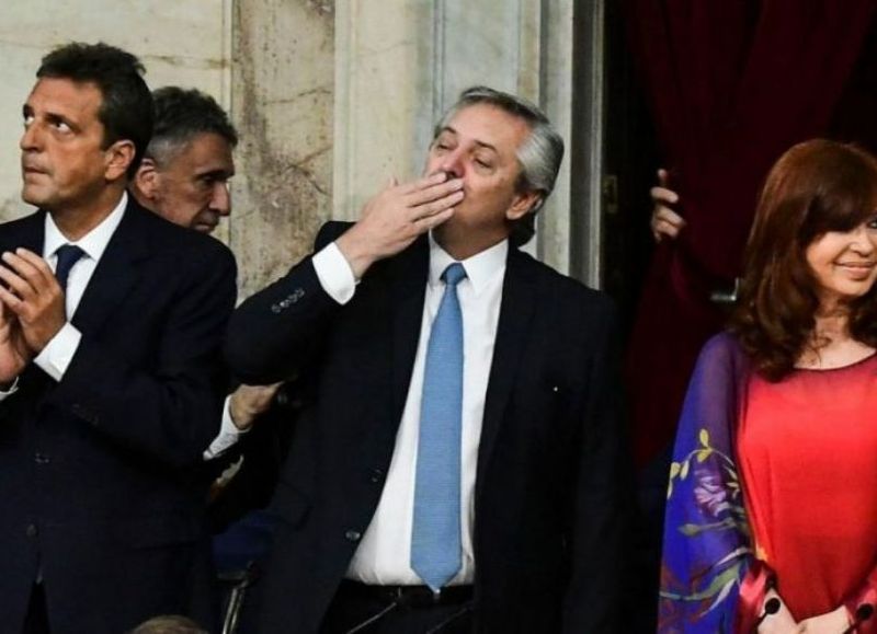 Sergio Massa, Alberto Fernández y Cristina Kirchner.