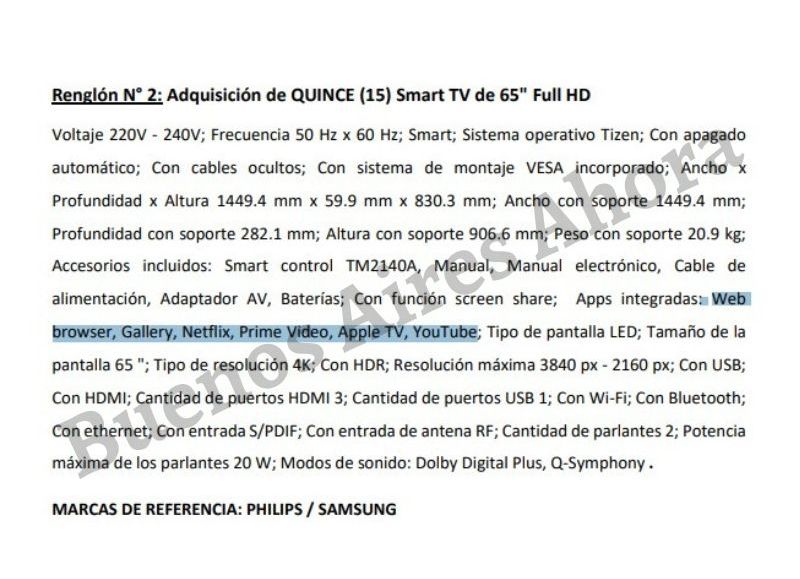 Parte de la compra incluye televisores 4K aptos para ver Netflix y Prime Video.